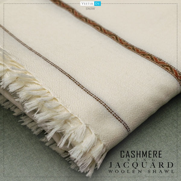 Cashmere Ring Jacquard Woolen Shawl