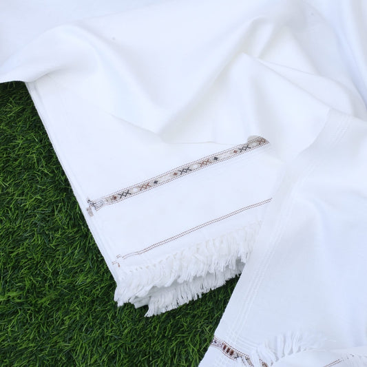 Swati Woolen Shawl Off White